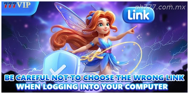 Be careful not to choose the wrong link when logging into your computer